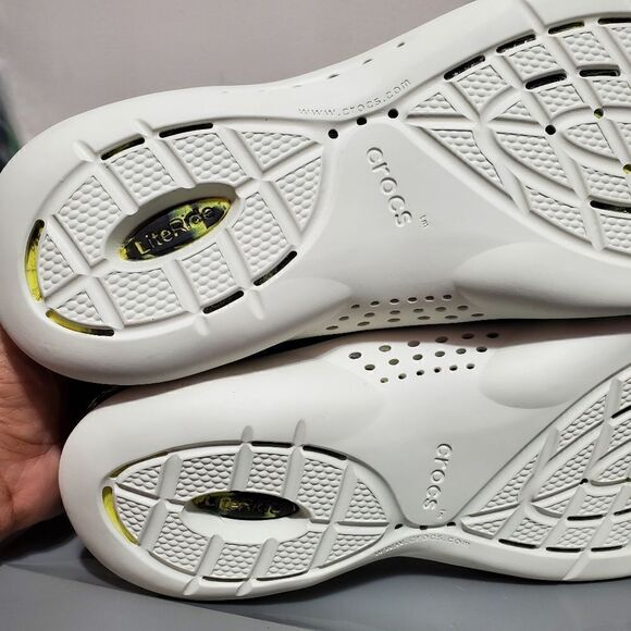 Crocs Men's Sz 9 LiteRide 360 Marbled Pacer Shoes 207633-02K Black/Yellow NWT - Picture 11 of 15
